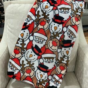 Santa Clause and Friends Christmas 50x70 Throw NWT